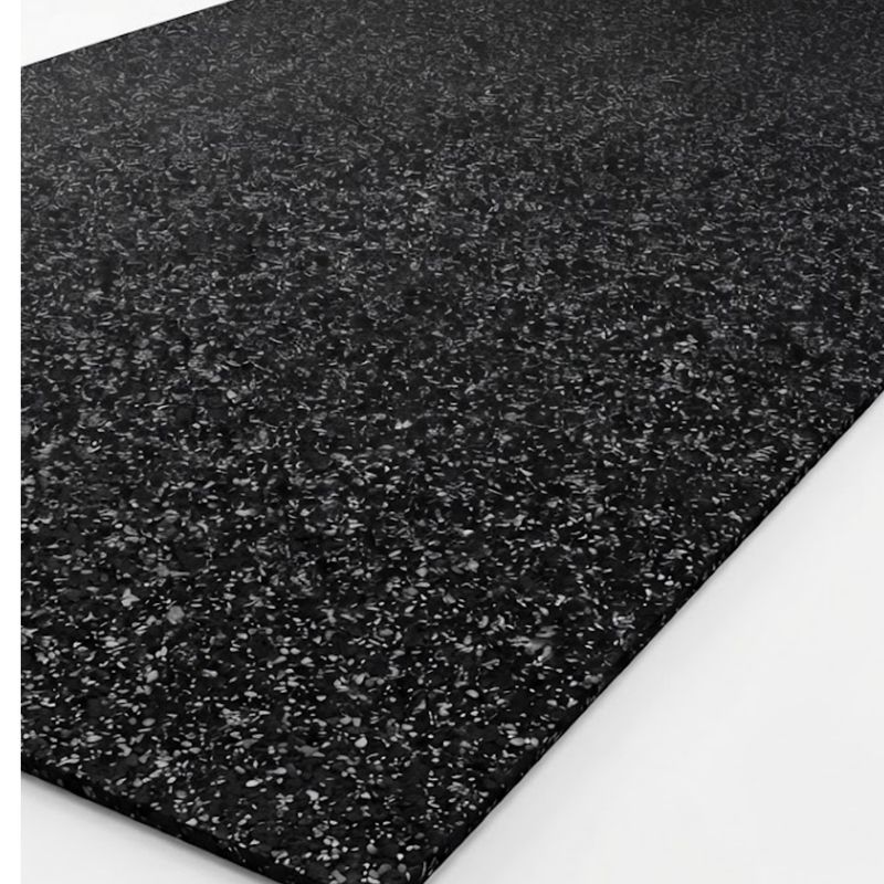 Piso de Caucho en Rollo Negro con Chips Grises 1 x 10 m – Espesor 4 - 6 u 8 mm