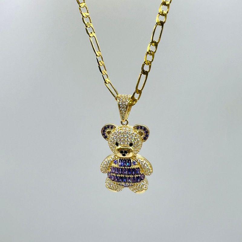 Osito c/zirconia corte baguette 14k