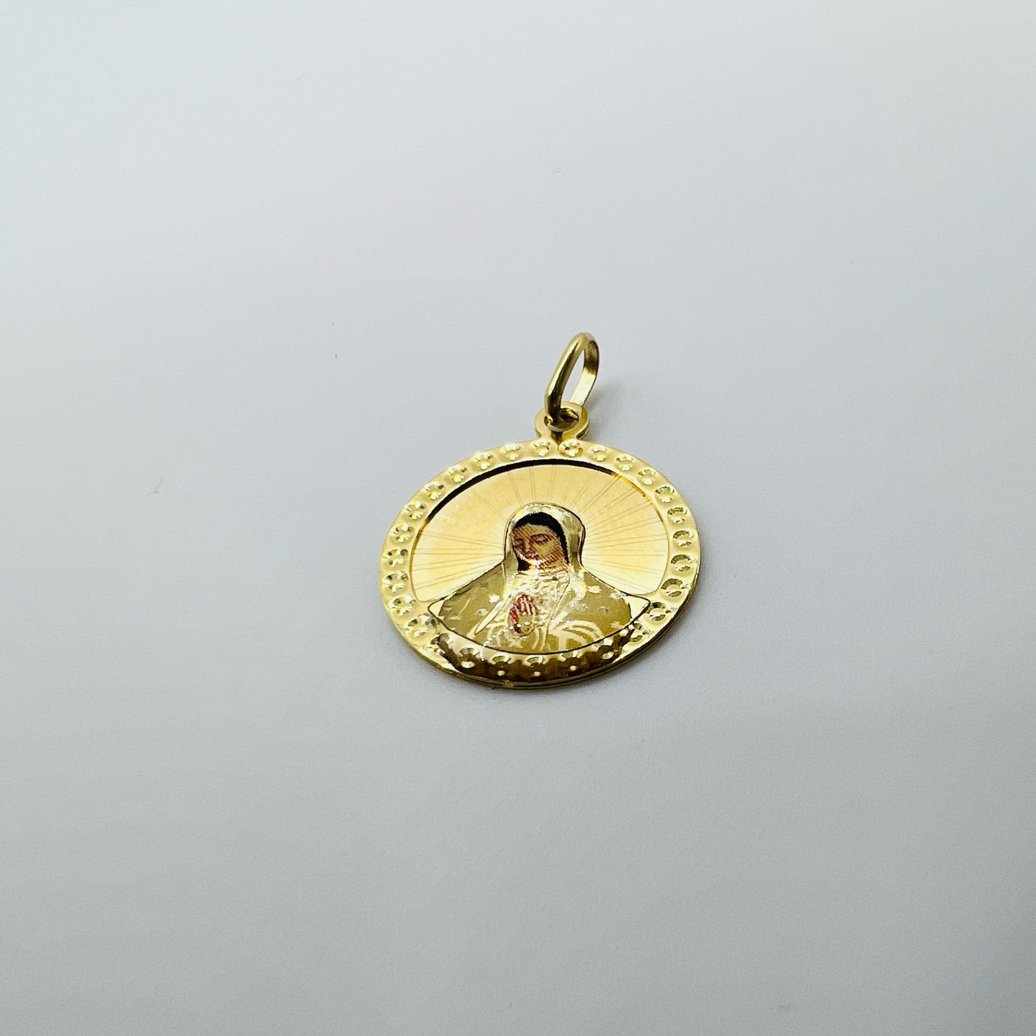 Medalla Virgen Guadalupe esmalte 14k