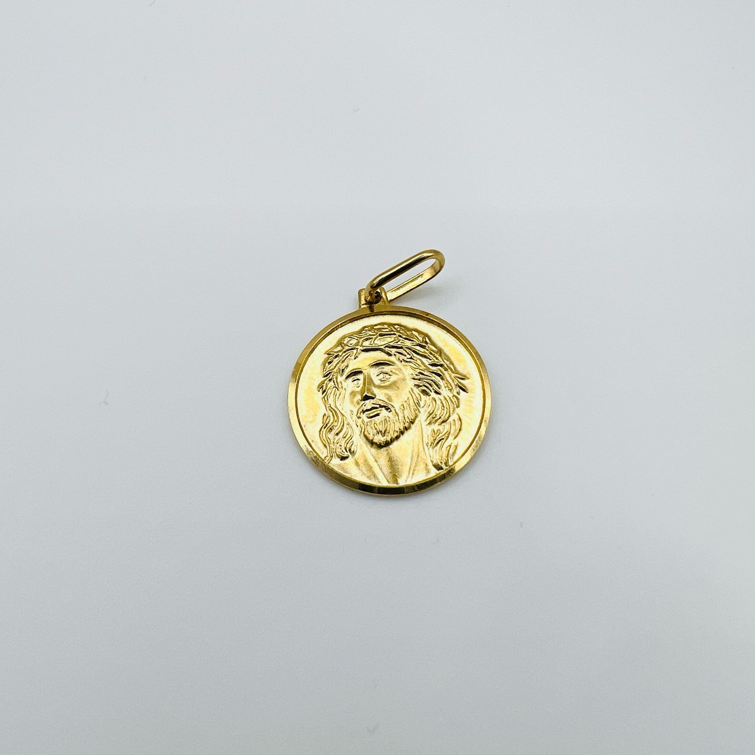 Medalla divino rostro láser 14k