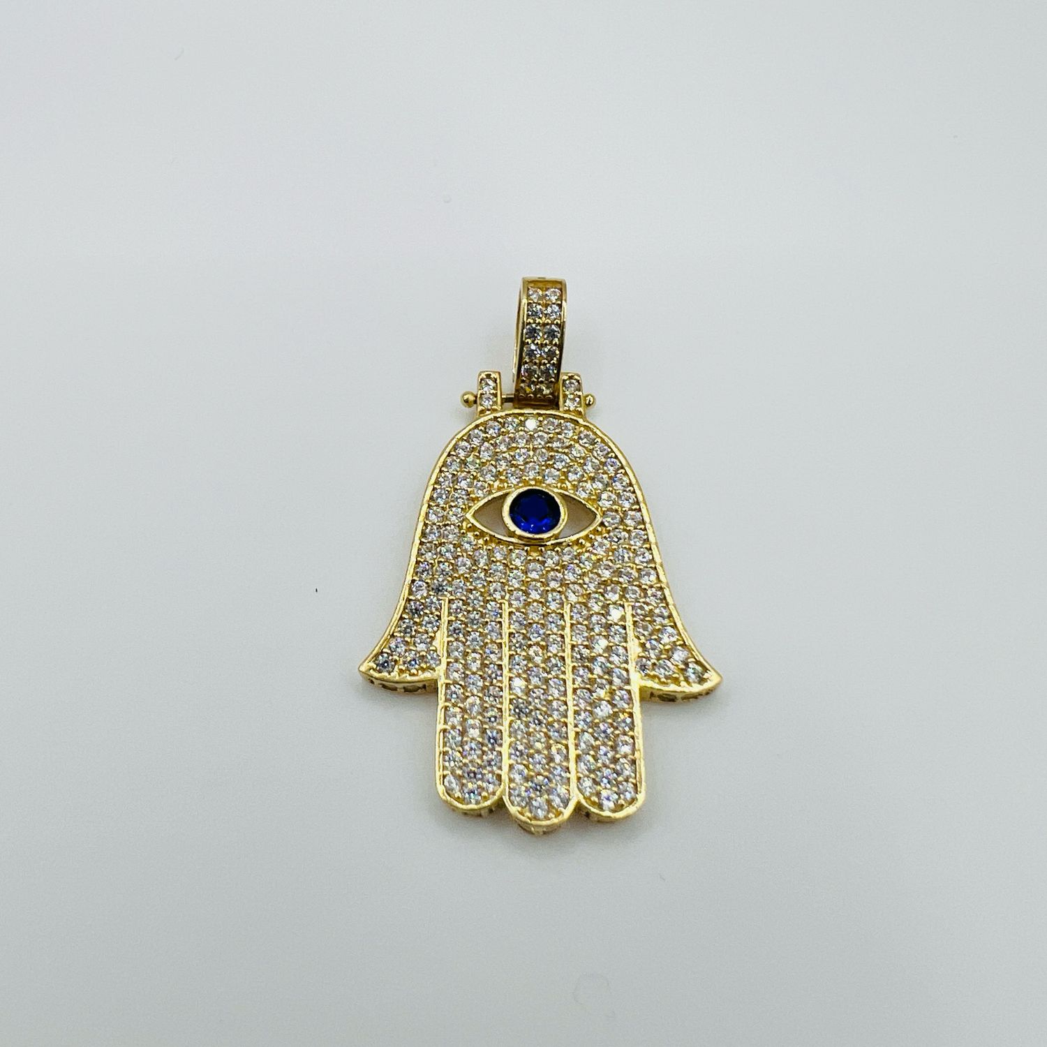 Mano fátima full iced 14k
