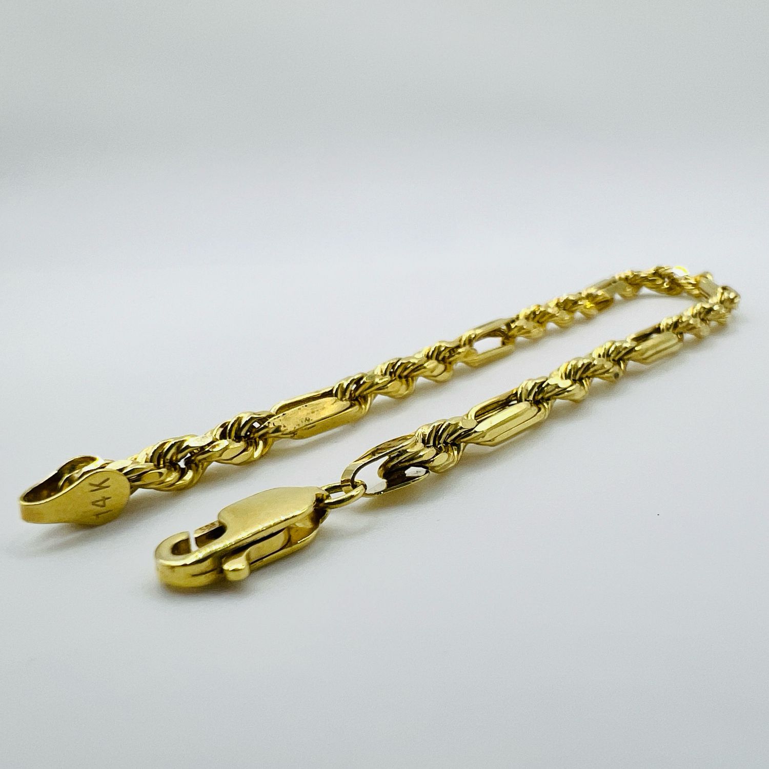 Pulsera Fígaro 3&#39; 14k