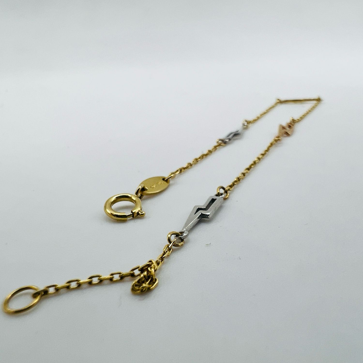 Pulsera slim &quot;rayos&quot; 14k