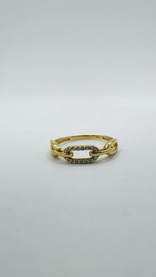 Anillo eslabonado 10k