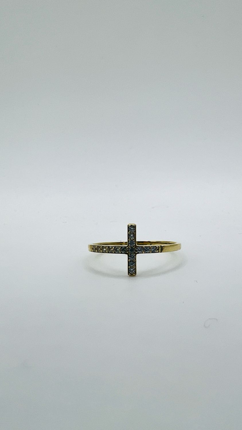 Anillo cruz 10k