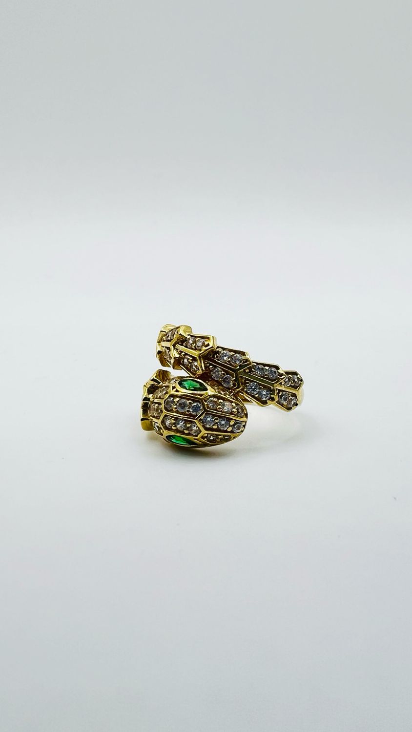 Anillo serpiente tipo Bvlgari 10k