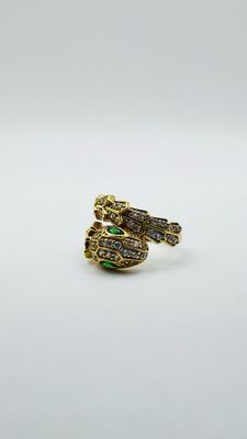 Anillo serpiente tipo Bvlgari 10k