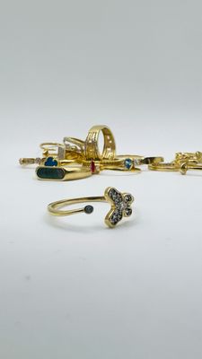 Anillo ajustable mariposa 14k