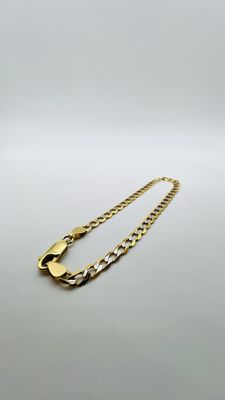 Pulsera barbada diamantada 14k