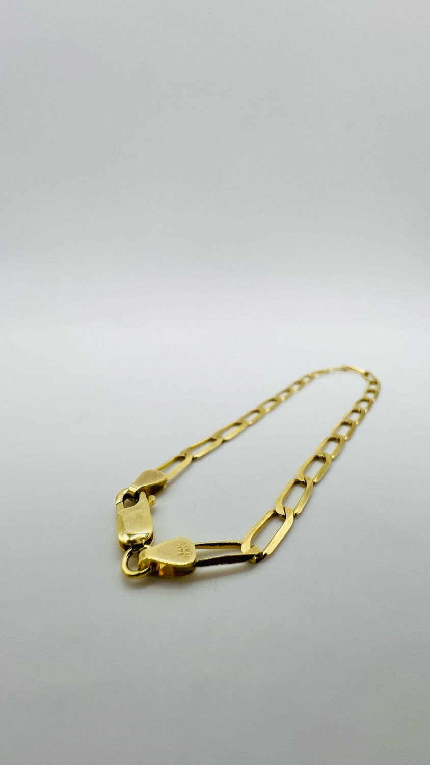 Pulsera inglesa amarilla 14k