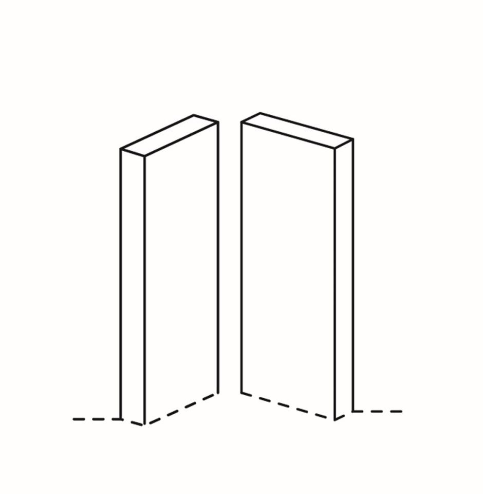 Porter Tall Wall Internal Corner Post 895mm (h) x 70mm (w) x 70mm (t) (Pair)
