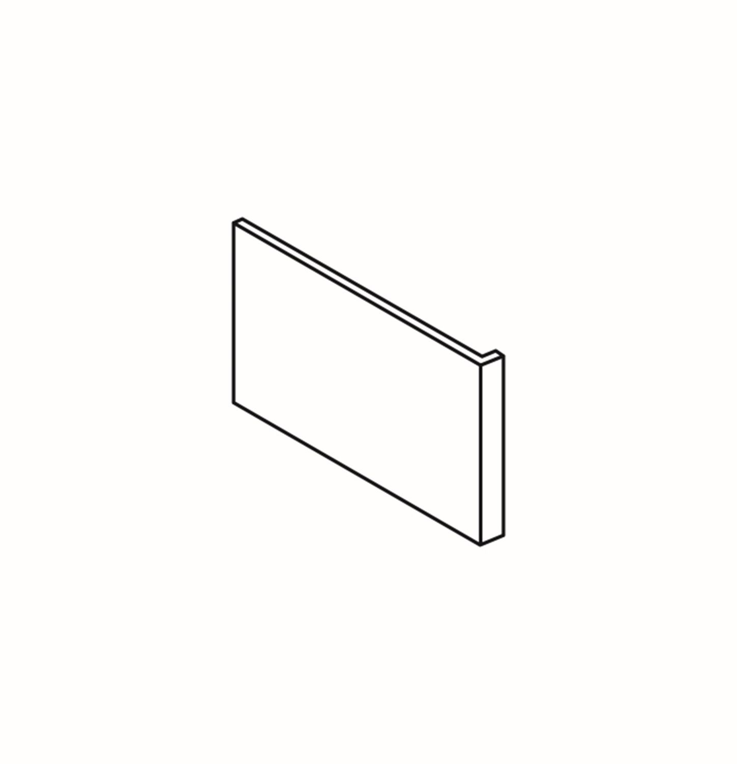 Porter L-Shape Half Height Base Feature End Panel 325mm (h) x 650mm (d) x 46mm (t)