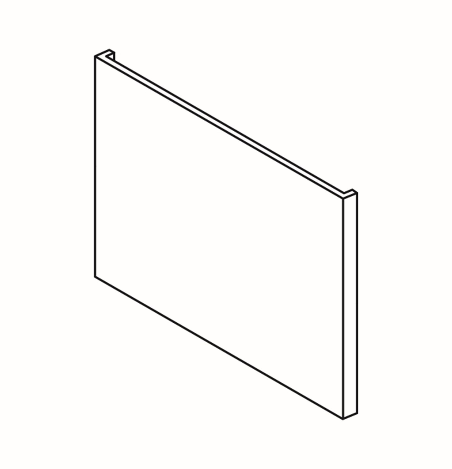 Porter C-Shape Island (Wall &amp; Base) Feature End Panel 685mm (h) x 960mm (d) x 46mm (t)