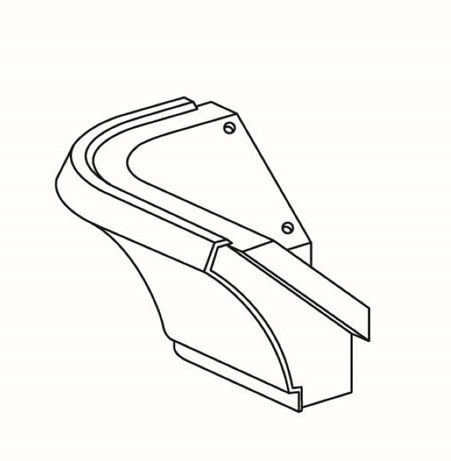 Hunton Cornice Corner Block, Left Hand, for use with Feature Post 93mm (h) x 169mm (w) x 119mm (d)