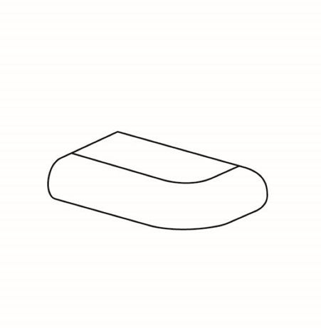Hunton Bullnose Profile Corner Block 28mm (h) x 74mm (w) x 124mm (d)