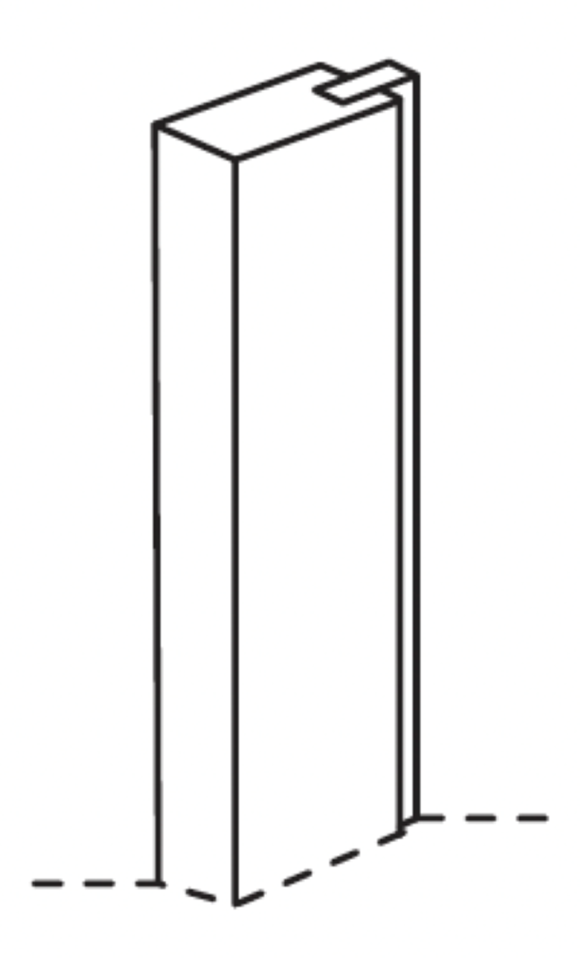 Hunton Tall Square Feature Post 2400mm (h) x 100mm (w) x 50mm (d)