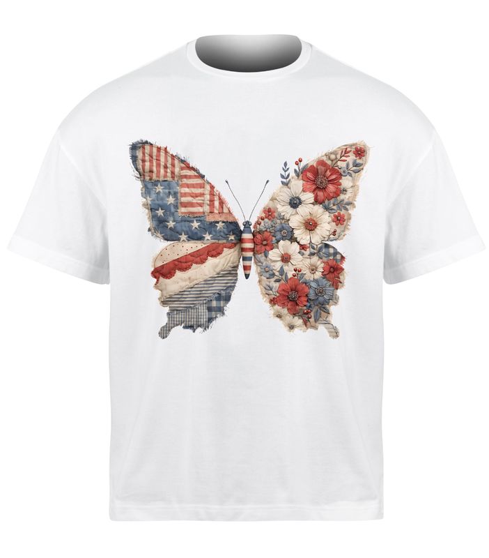 Patriotic Patchwork Butterfly