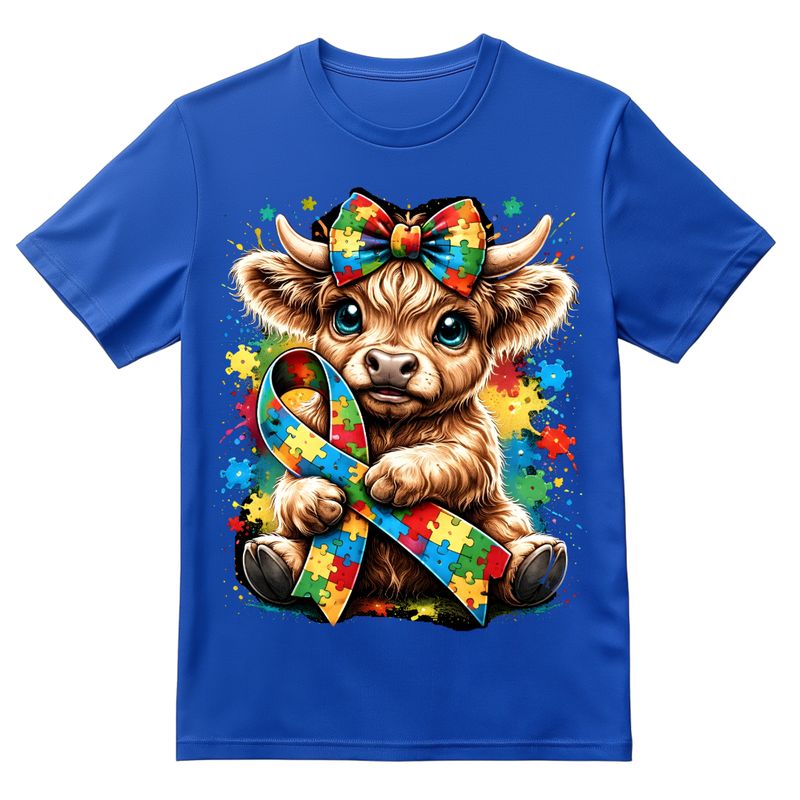 Highland Cow Autism Awareness