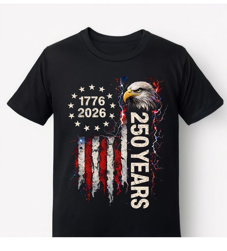 250 Anniversary Eagle and Flag Design