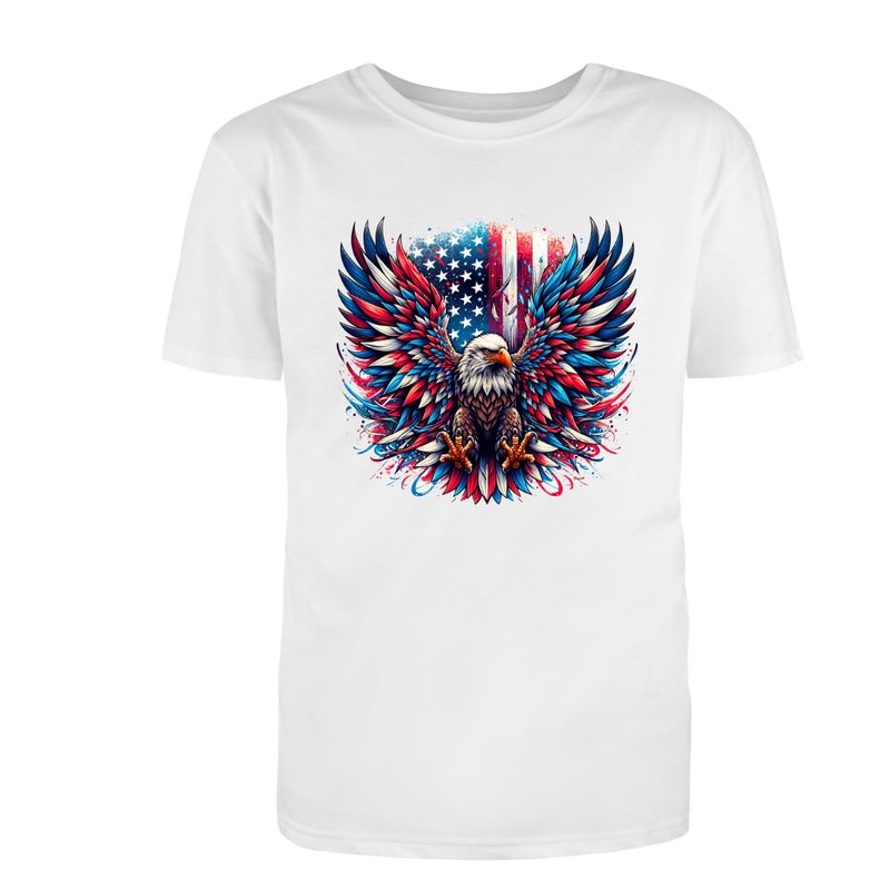 Patriotic Eagle Over Flag