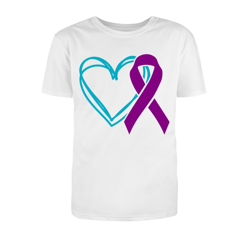 Heart and Ribbon- Suicide Prevention Awareness