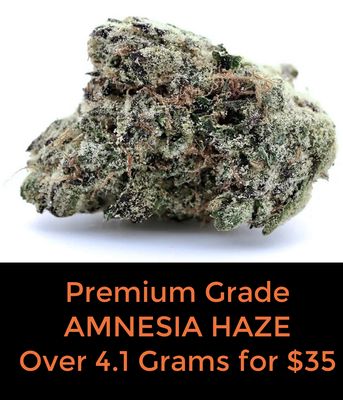 🔥 AMNESIA HAZE. premium grade flower, over 4.1 grams for $35 only