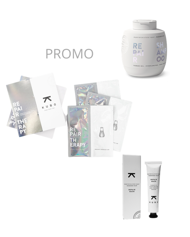 KUBO REPAIR PACK THERAPY ( 5 Terapie da 2 bustine da 15ML ciascuna)+SHAMPOO REPAIR 300ML OMAGGIO+1 TRAVEL REPAIR MASK 30ML (DEL VALORE DI 48,70 EUR)