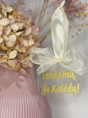 Personalizuotas Kalėdinis žaisliukas - Palinkėjimas