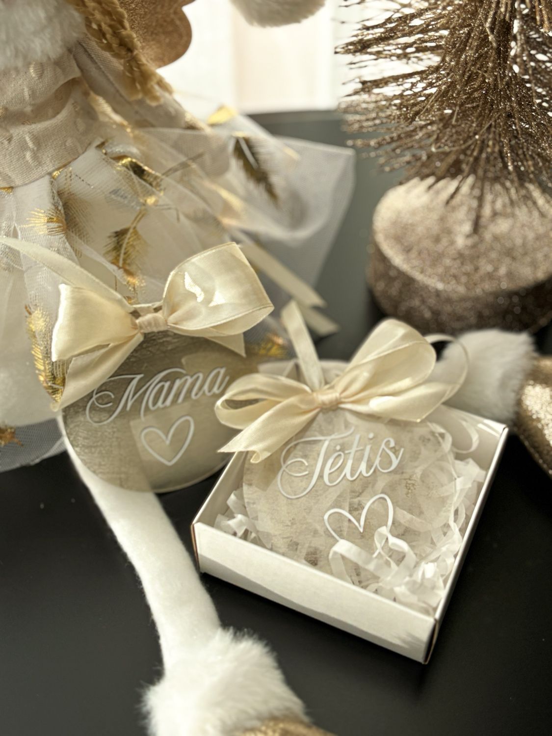 Personalizuotas Kalėdinis žaisliukas - Širdelė