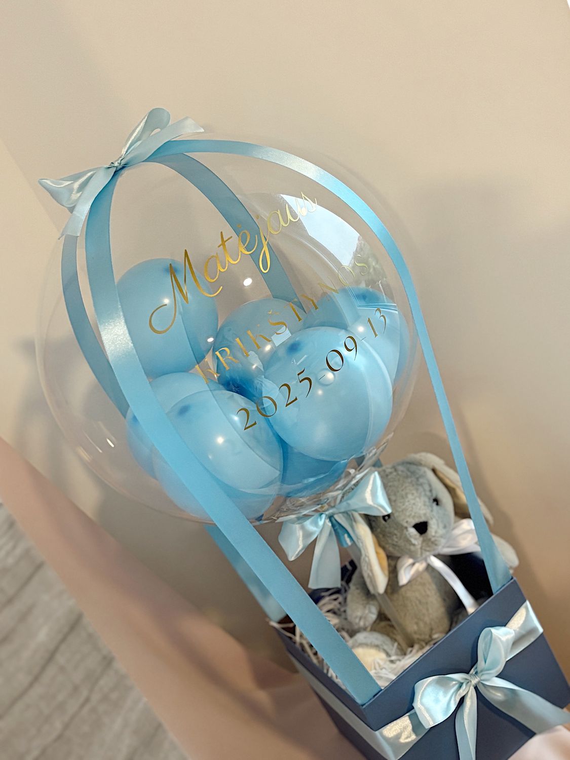 Personalizuota dovana balione - Oro balionas