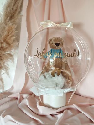 Personalizuota dovana balione naujagimiui - Labas pasauli!