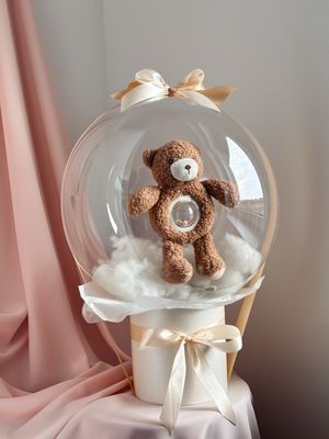 Personalizuota dovana naujagimiui su barškučiu - Teddy