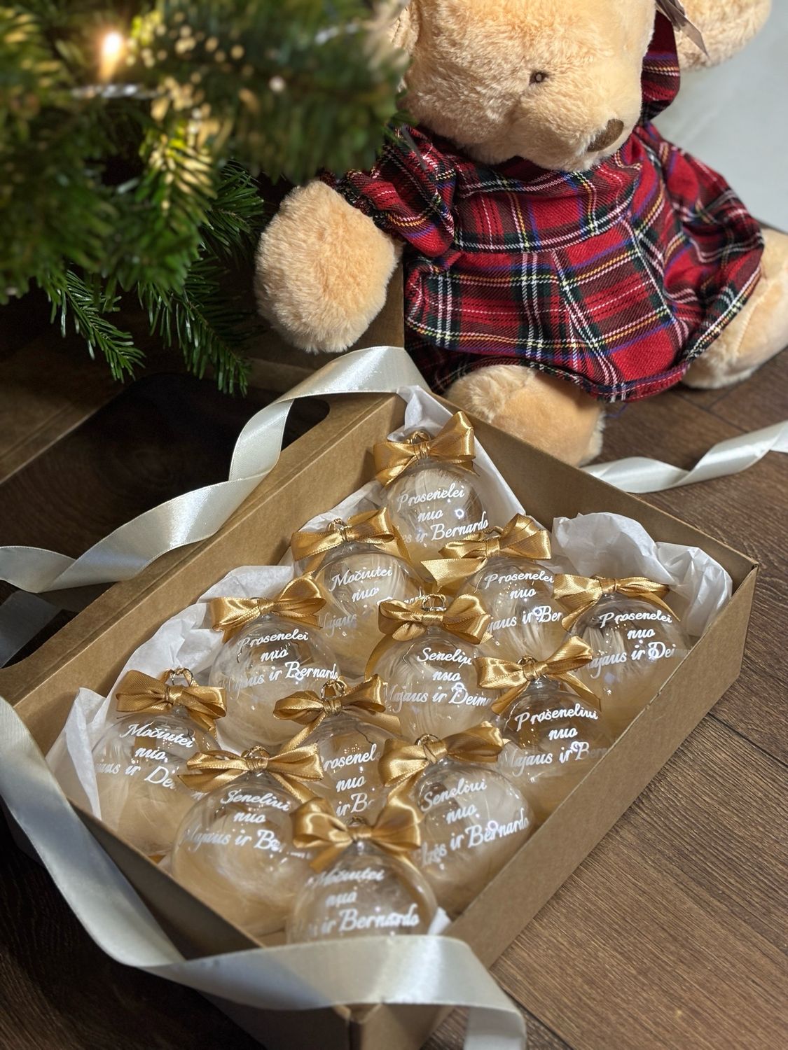 Personalizuoti Kalėdiniai žaisliukai - Cream