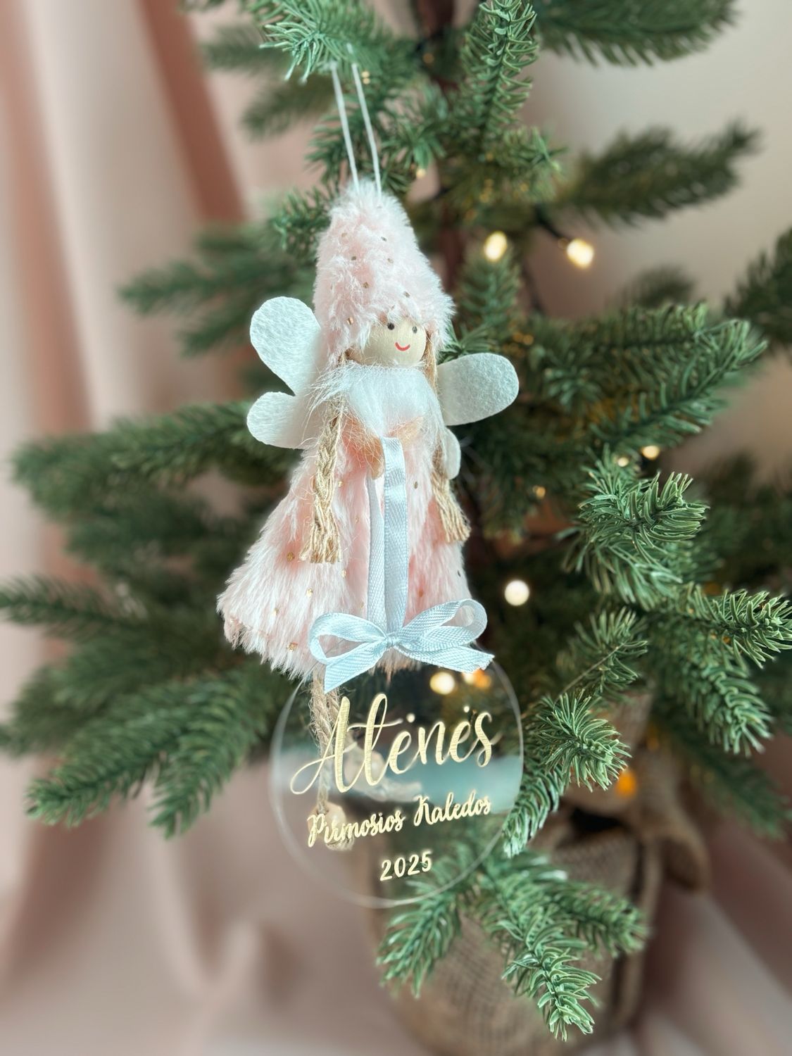 Personalizuotas Kalėdinis žaisliukas - Pirmųjų Kalėdų fėja