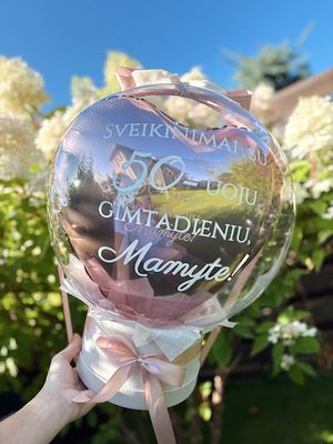 Personalizuota dovana balione - Širdelė