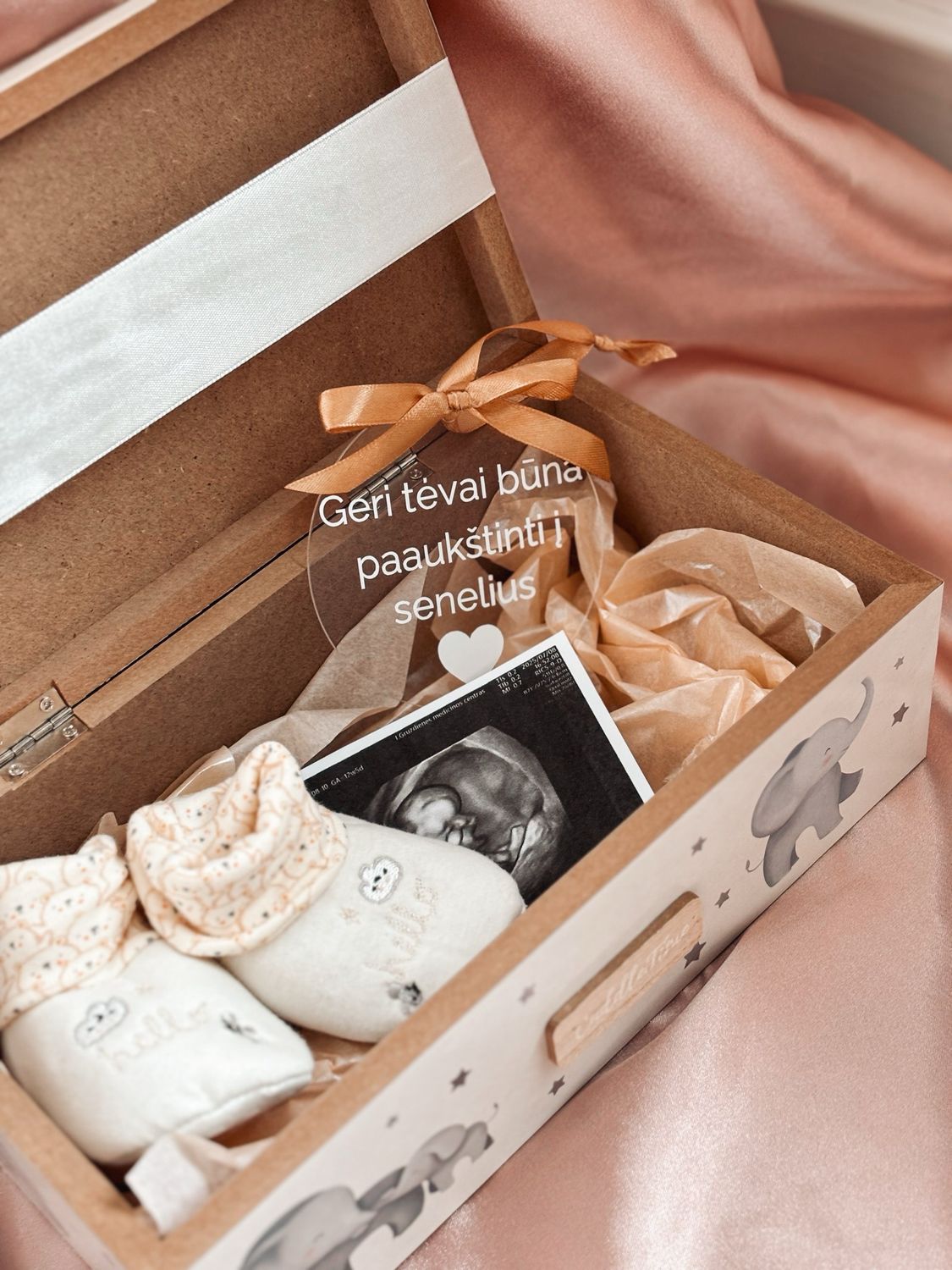 Dovanų dėžutė - Pranešimas apie nėštumą