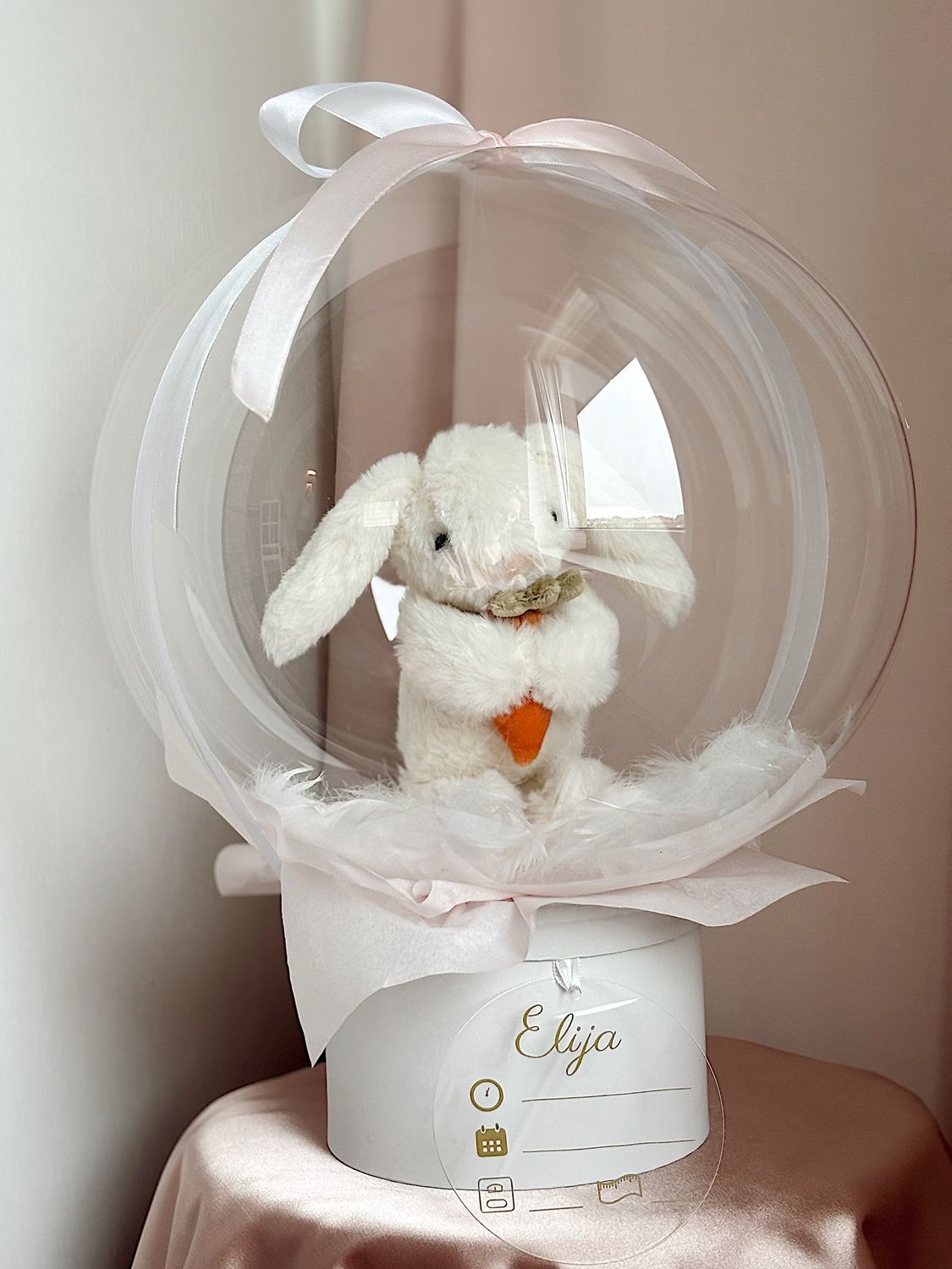 Personalizuota dovana balione - Kiškučio sapnas