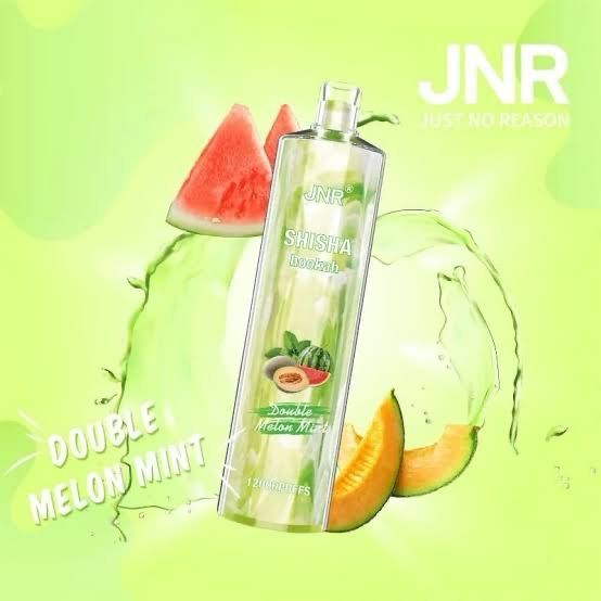 JNR Shisha Hookah 12000 Puffs Double Melon Mint