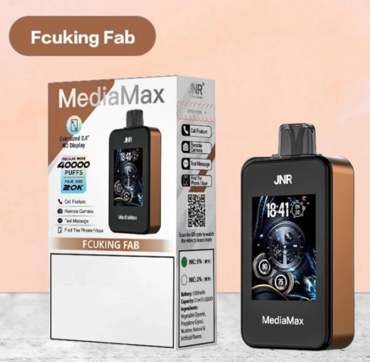 JNR MediaMax Fucking Fab 40000 Puffs (20000 Puffs at Plus Mode)