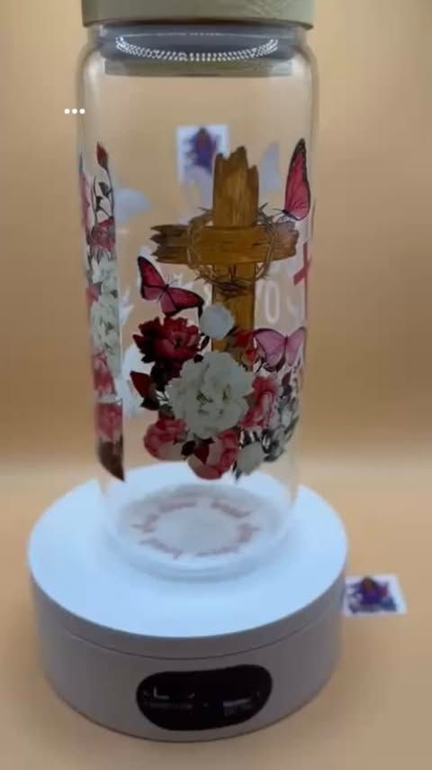 20 oz Glass Cup – Faith Over Fear ✝️🕊️