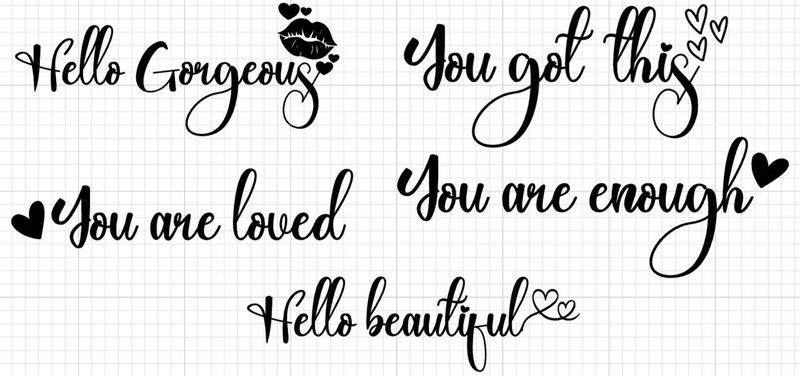 Motivational Vinyl Decal Stickers – Self Love &amp; Positive Affirmations