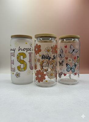 Glass Can Tumblers ✨