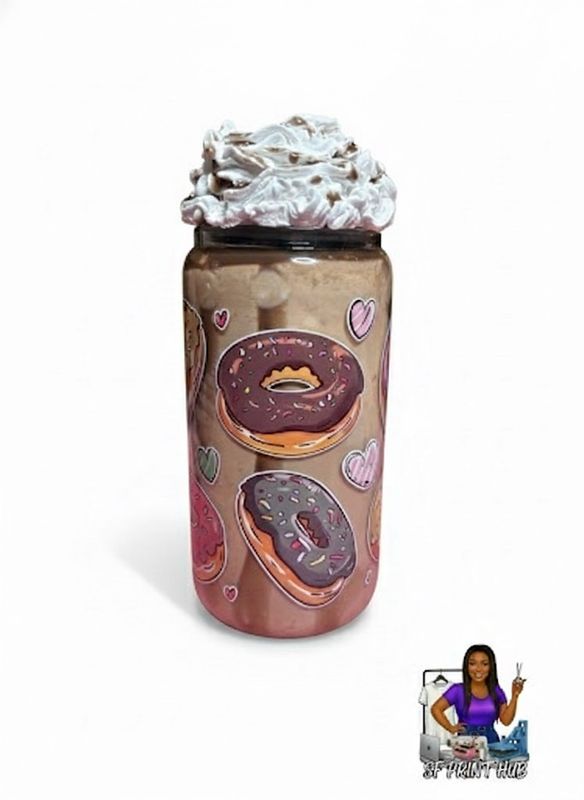 The "Dreamy Donut Latte" Snow Globe Cup