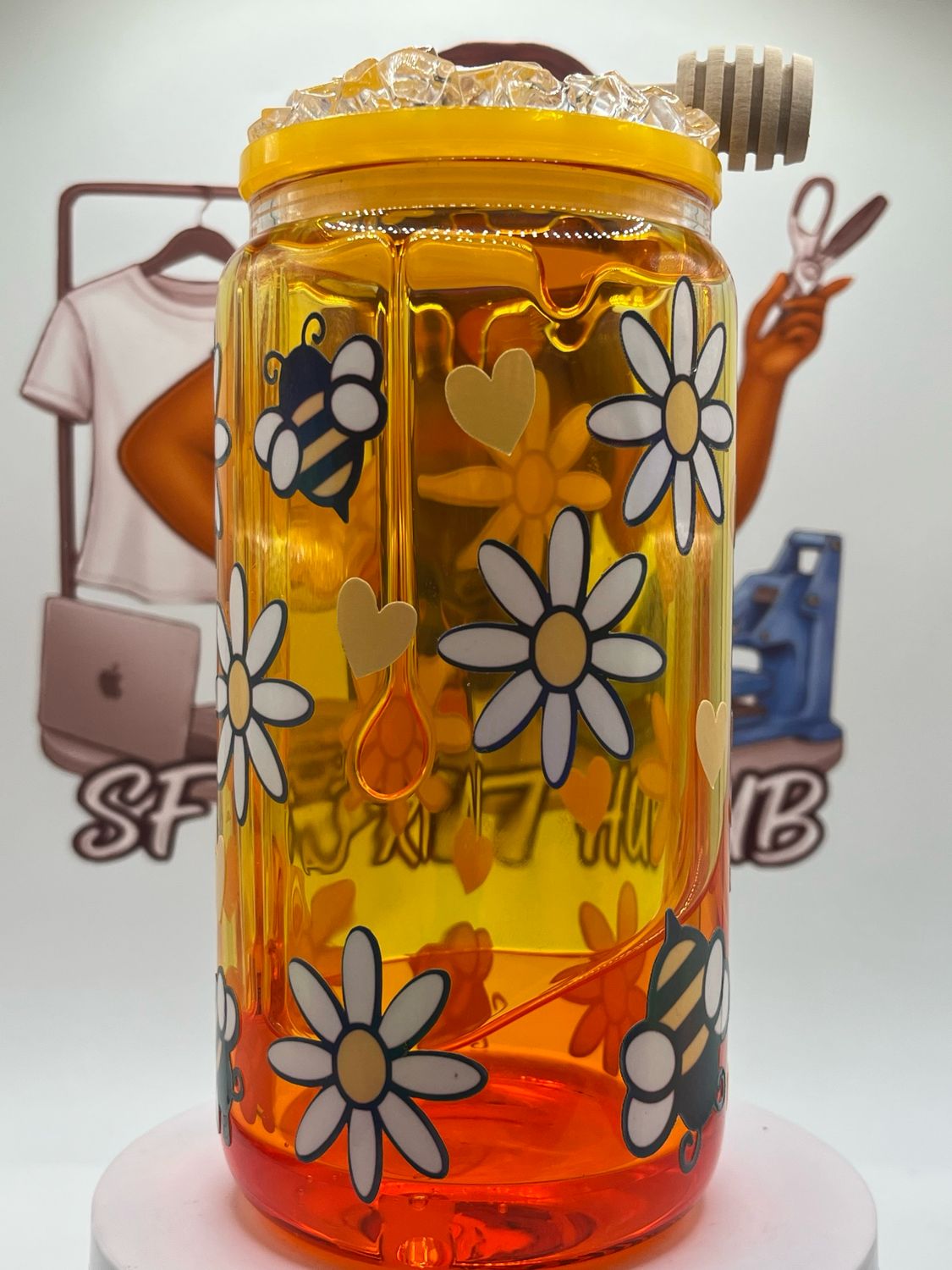 ​Honey Bee Snow Globe Tumbler 🐝🍯