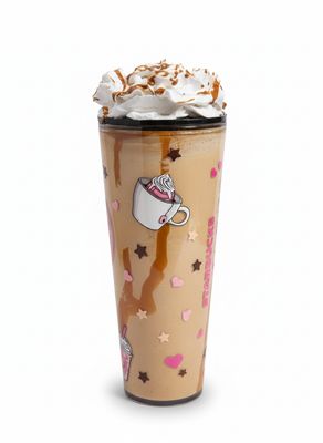 ☕✨ Caramel Latte Snow Globe Tumbler (24oz Acrylic