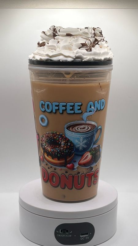 ☕ Coffee and Donuts 16oz Acrylic Tumbler 🍩