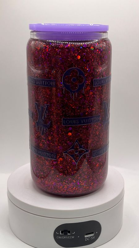 💜 Betty Boop Glitter Snow Globe Glass Cup ✨