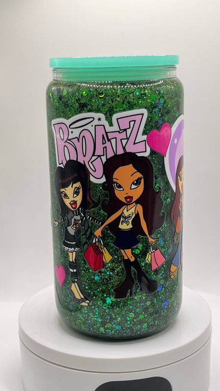 💖 Bratz Glitter Snow Globe Glass Cup ✨