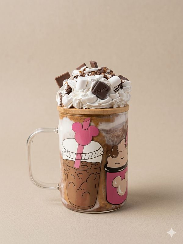 Chocolate Drip Snow Globe Mug 🍫☕ – 17 oz Glass