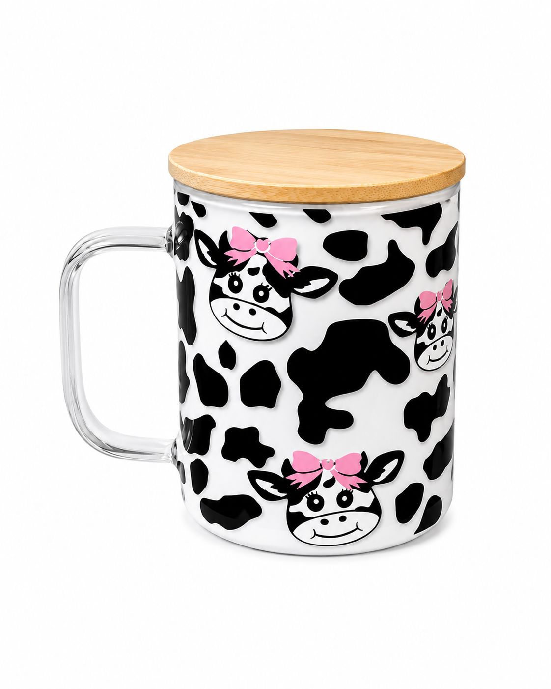🐮Milk Inspired Cow Print Snow Globe Glass Cup 🥛
